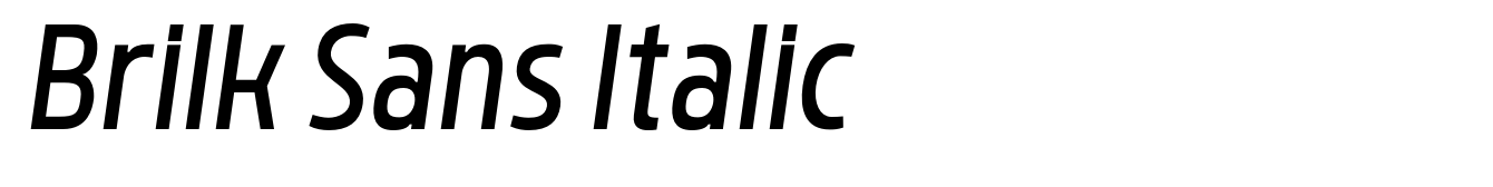 Brilk Sans Italic